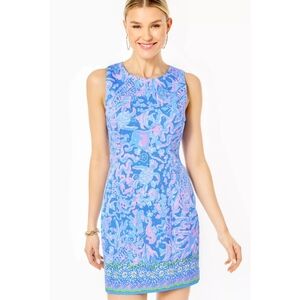 Lilly Pulitzer | Mila Stretch Shift Boca Blue Sea What I Sea Engineered Dress